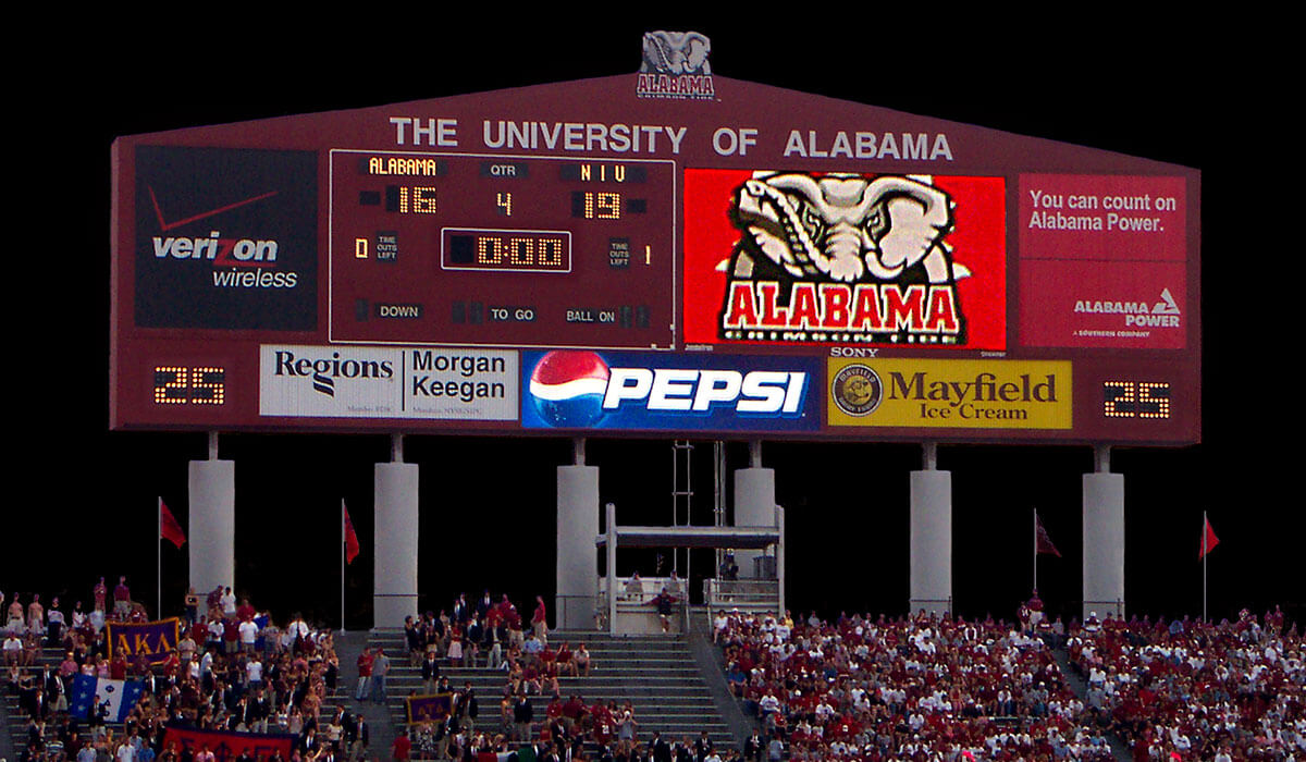 Alabama scoreboard